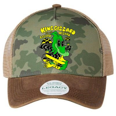 King Funny Gizzard The Lizard Gift Wizard Legacy Tie Dye Trucker Hat