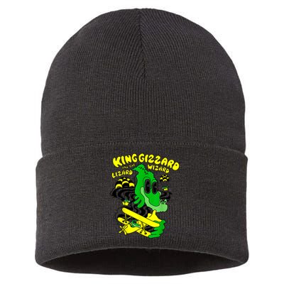 King Funny Gizzard The Lizard Gift Wizard Sustainable Knit Beanie