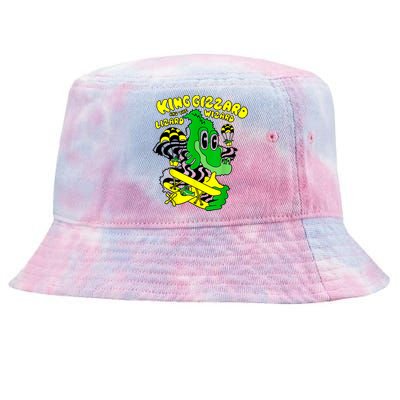 King Funny Gizzard The Lizard Gift Wizard Tie-Dyed Bucket Hat