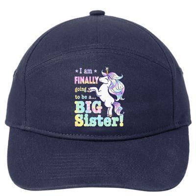 KidsIm Finally Going To Be A Big Sister Unicorn 7-Panel Snapback Hat