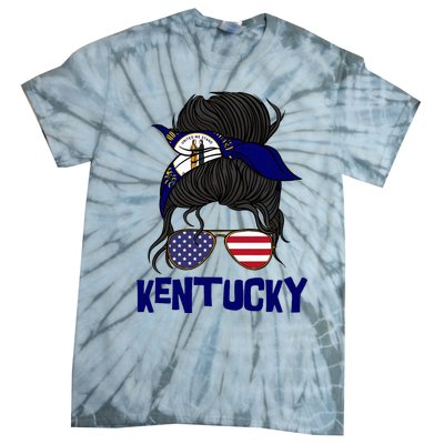 Kentucky For Girl Kentucky Proud State Flag Tie-Dye T-Shirt