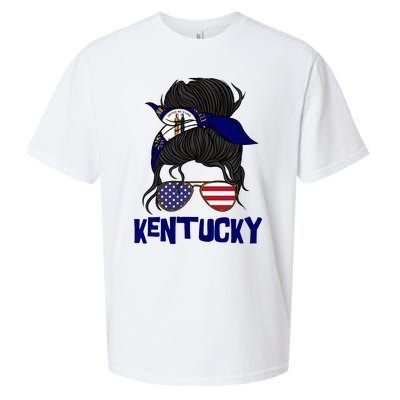 Kentucky For Girl Kentucky Proud State Flag Sueded Cloud Jersey T-Shirt