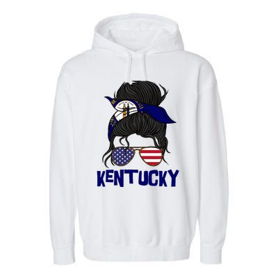 Kentucky For Girl Kentucky Proud State Flag Garment-Dyed Fleece Hoodie