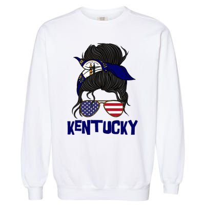 Kentucky For Girl Kentucky Proud State Flag Garment-Dyed Sweatshirt