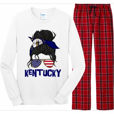 Kentucky For Girl Kentucky Proud State Flag Long Sleeve Pajama Set