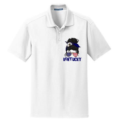 Kentucky For Girl Kentucky Proud State Flag Dry Zone Grid Polo