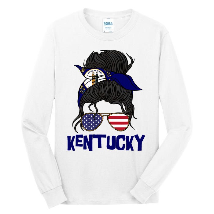 Kentucky For Girl Kentucky Proud State Flag Tall Long Sleeve T-Shirt