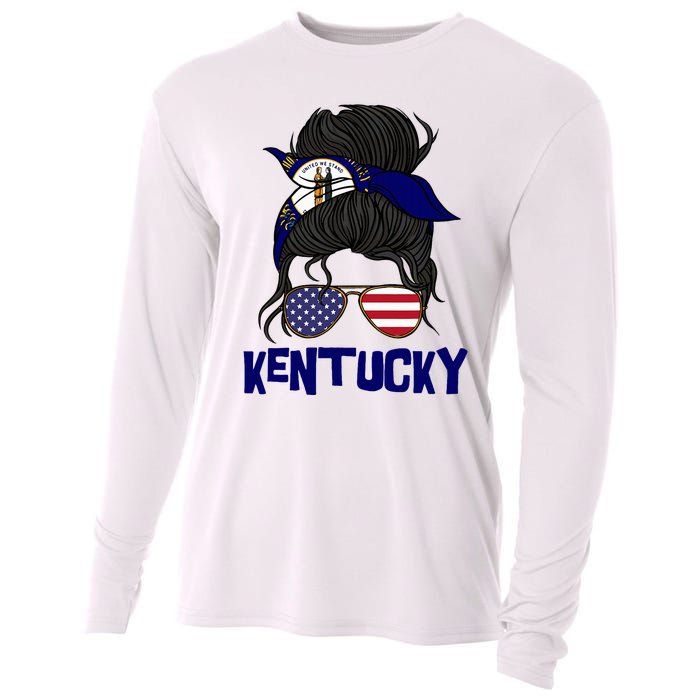 Kentucky For Girl Kentucky Proud State Flag Cooling Performance Long Sleeve Crew