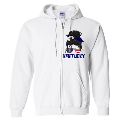 Kentucky For Girl Kentucky Proud State Flag Full Zip Hoodie