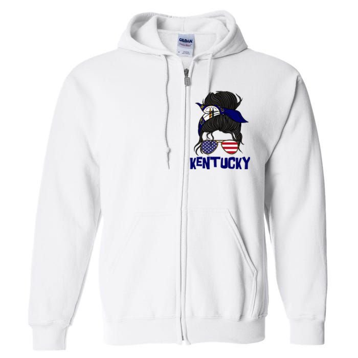 Kentucky For Girl Kentucky Proud State Flag Full Zip Hoodie