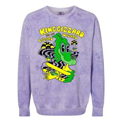 King Funny Gizzard The Lizard Gift Wizard Colorblast Crewneck Sweatshirt