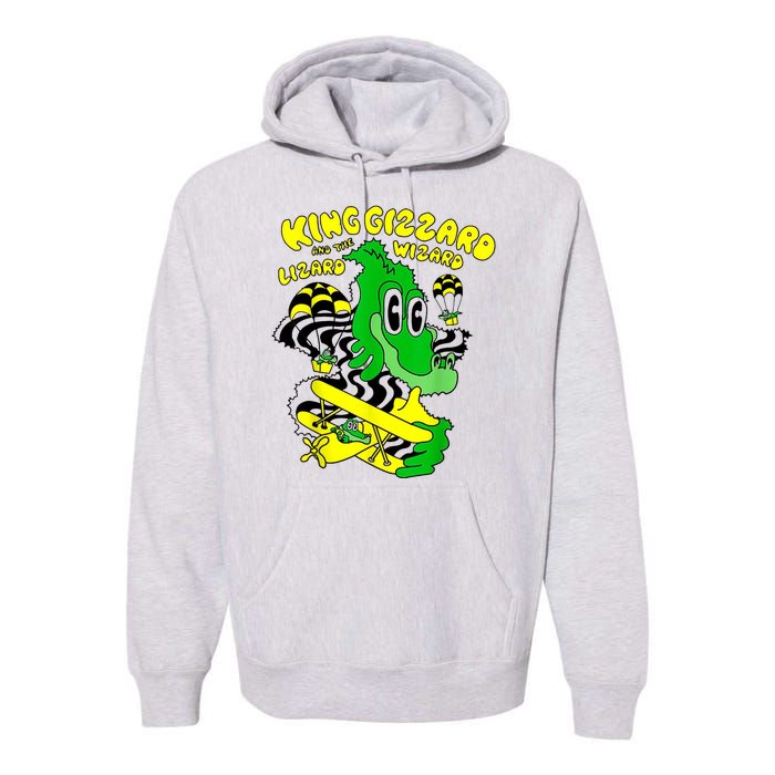 King Funny Gizzard The Lizard Gift Wizard Premium Hoodie