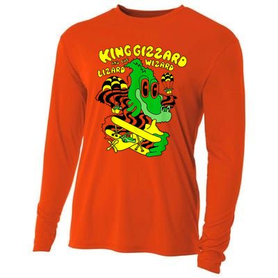 King Funny Gizzard The Lizard Gift Wizard Cooling Performance Long Sleeve Crew