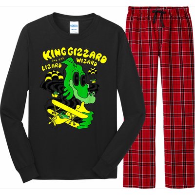 King Funny Gizzard The Lizard Gift Wizard Long Sleeve Pajama Set