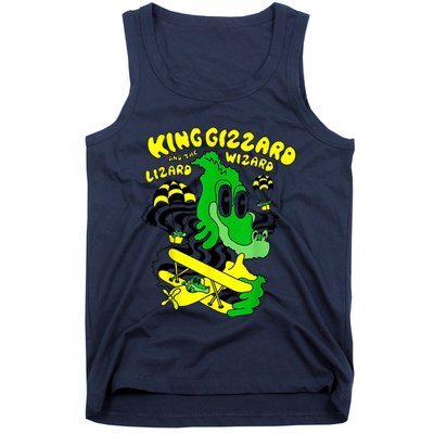 King Funny Gizzard The Lizard Gift Wizard Tank Top