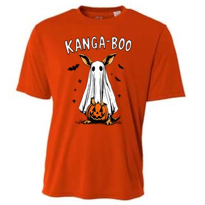 Kangaboo Funny Halloween Kangaroo Ghost Pun Animal Humor Gift Cooling Performance Crew T-Shirt