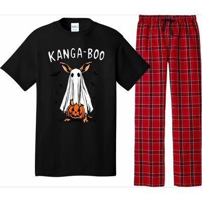 Kangaboo Funny Halloween Kangaroo Ghost Pun Animal Humor Gift Pajama Set