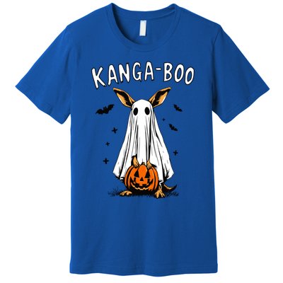 Kangaboo Funny Halloween Kangaroo Ghost Pun Animal Humor Gift Premium T-Shirt