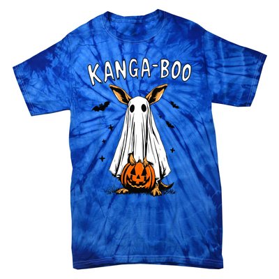 Kangaboo Funny Halloween Kangaroo Ghost Pun Animal Humor Gift Tie-Dye T-Shirt