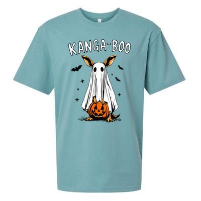 Kangaboo Funny Halloween Kangaroo Ghost Pun Animal Humor Gift Sueded Cloud Jersey T-Shirt