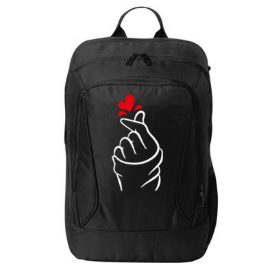 Korean Finger Heart, Korean Love Gift, Cute Korean Heart T, K Pop S City Backpack