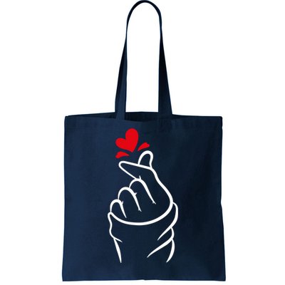 Korean Finger Heart, Korean Love Gift, Cute Korean Heart T, K Pop S Tote Bag