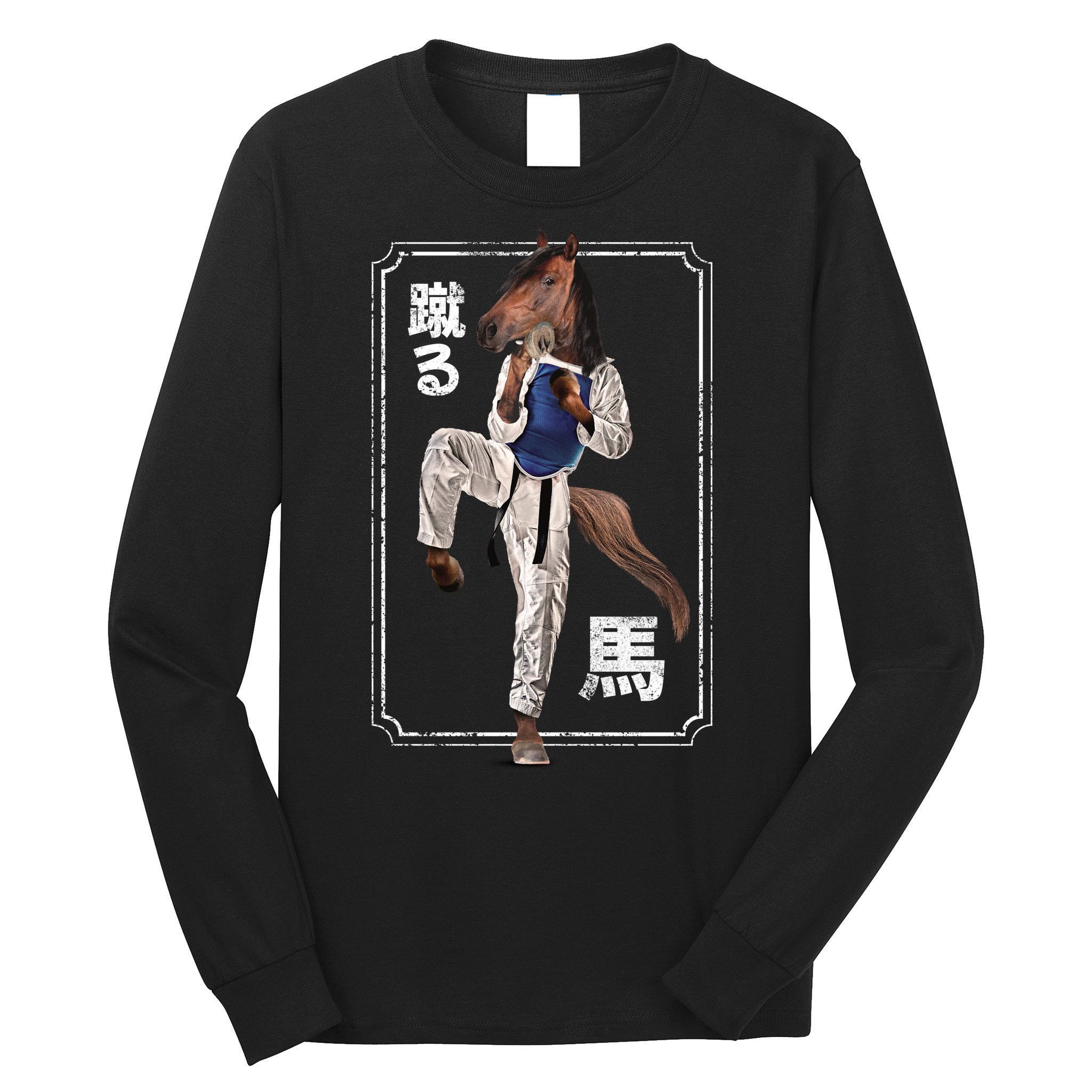 Kung Fu Horse Long Sleeve Shirt