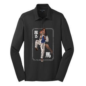 Kung Fu Horse Silk Touch Performance Long Sleeve Polo