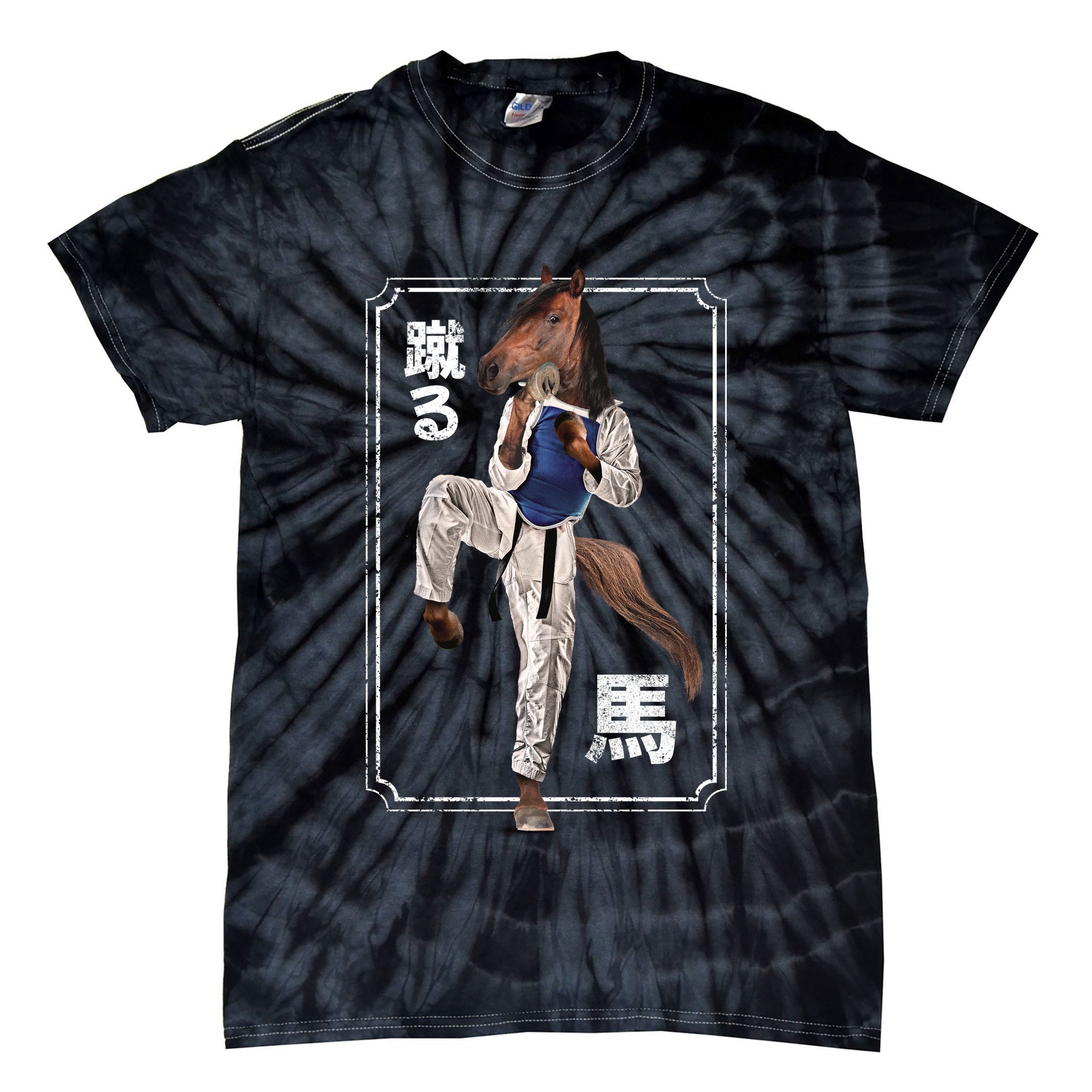 Kung Fu Horse Tie-Dye T-Shirt