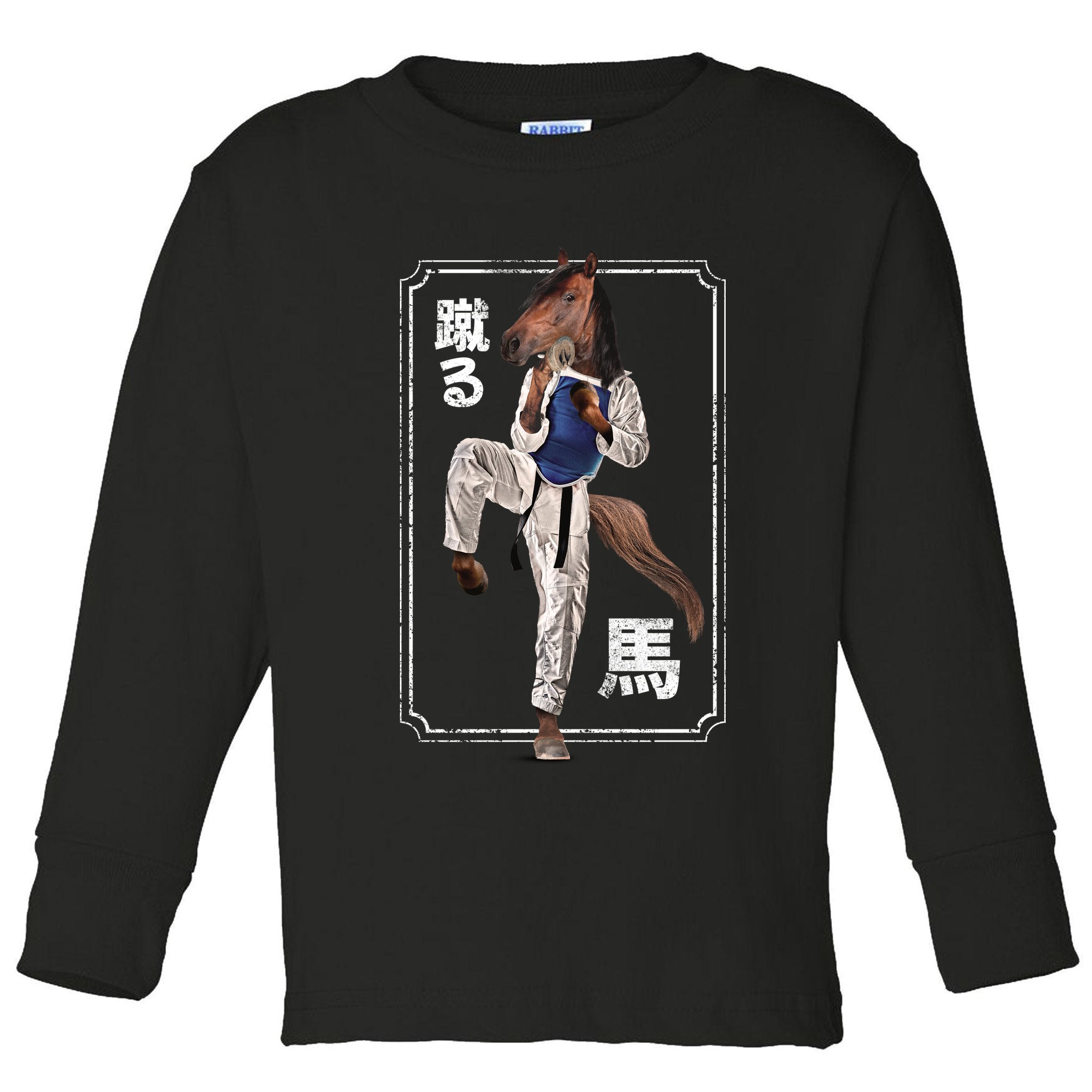 Kung Fu Horse Toddler Long Sleeve Shirt
