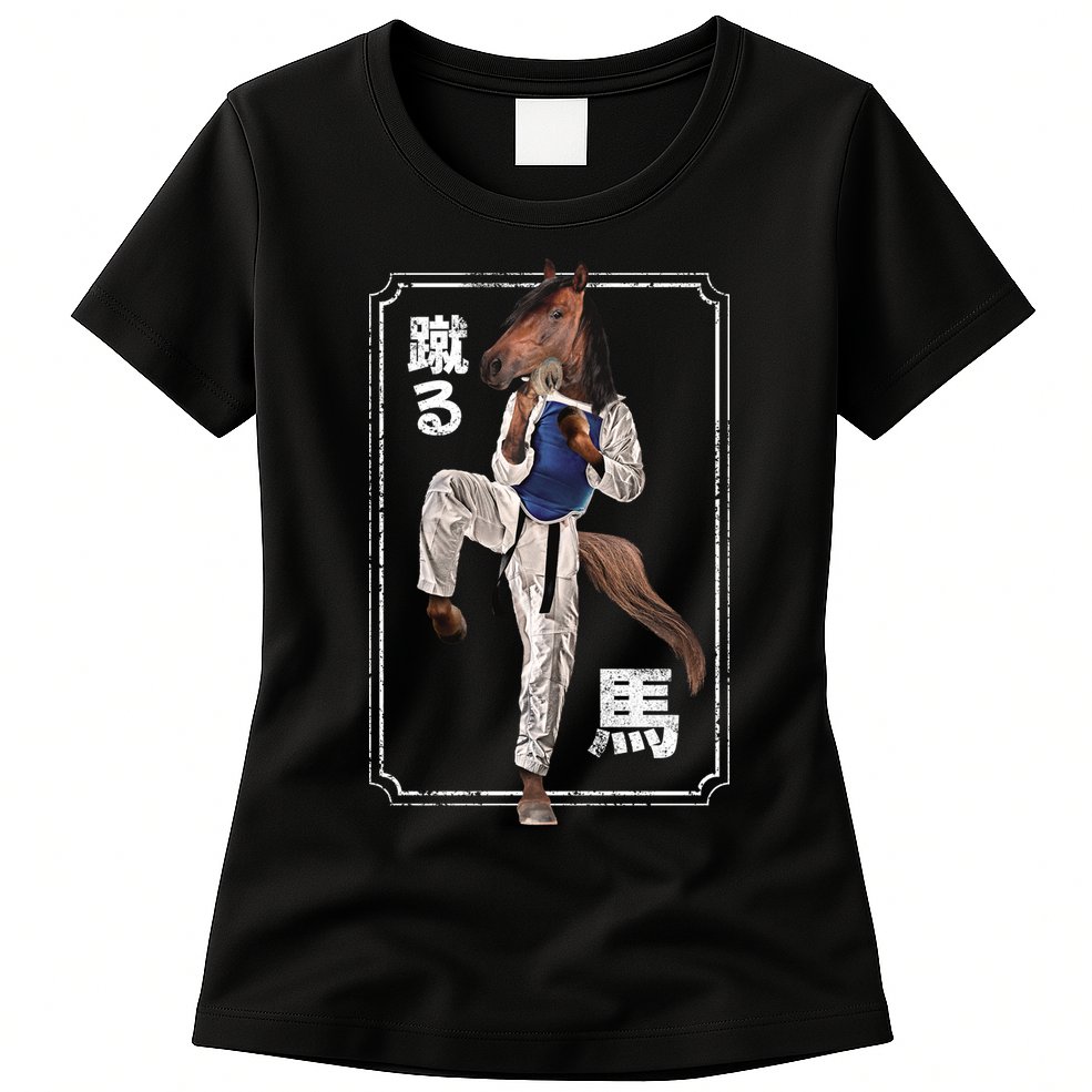 Kung Fu Horse Womens T-Shirt