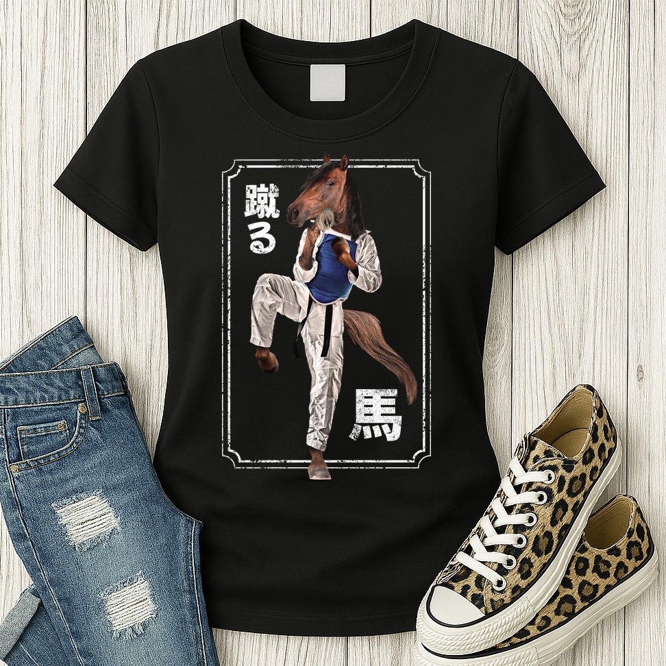 Kung Fu Horse Womens T-Shirt