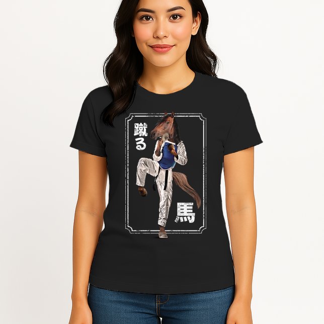 Kung Fu Horse Womens T-Shirt
