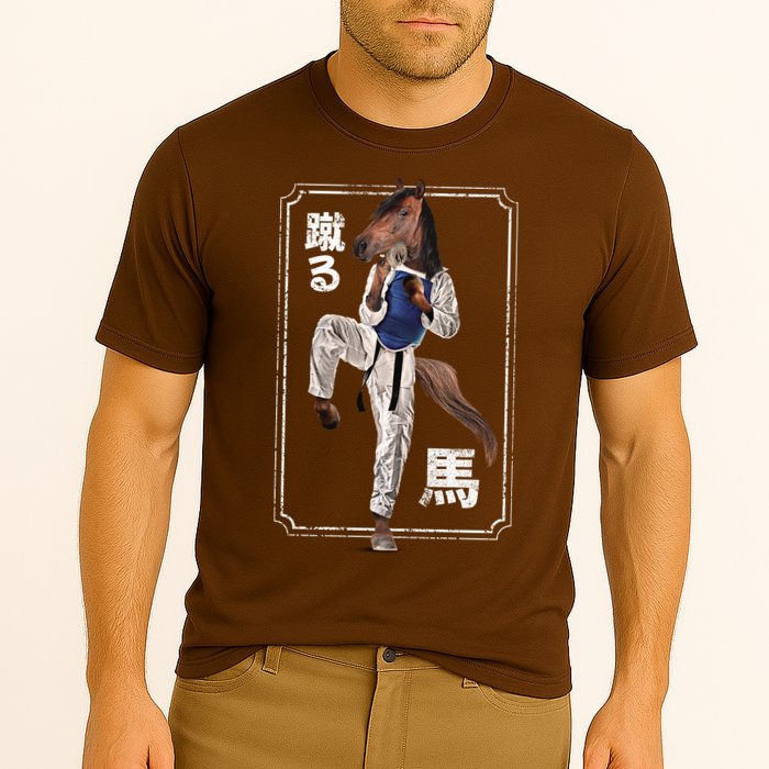 Kung Fu Horse Cooling Performance Crew T-Shirt