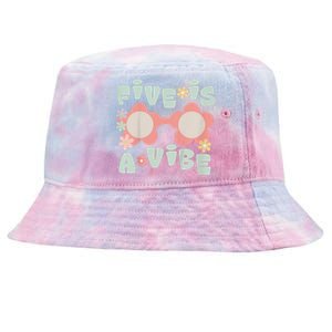 K.i.d.s Five Is A Vibe Birthday Party Decorations 5th Bday Groovy Tie-Dyed Bucket Hat