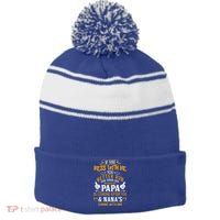 kid Funny If You Mess With Me My Papa And Nana Is Coming, Mother's Day Stripe Pom Pom Beanie