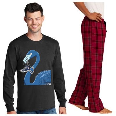 Kamala Flamingo In Sneakers Leading Change Gift Long Sleeve Pajama Set