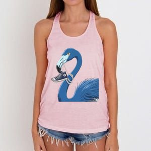 Kamala Flamingo In Sneakers Leading Change Gift Women's Knotted Racerback Tank