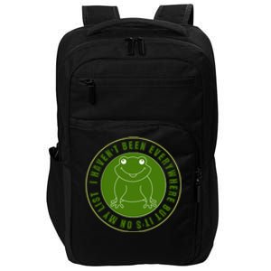 Kawaii Frog I Havent Been Everywhere But Its On My List Gift Impact Tech Backpack