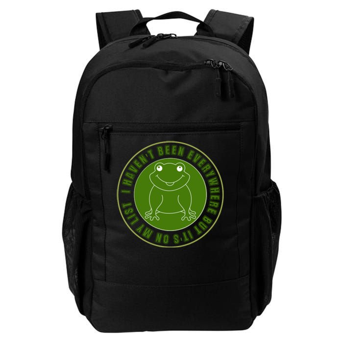 Kawaii Frog I Havent Been Everywhere But Its On My List Gift Daily Commute Backpack