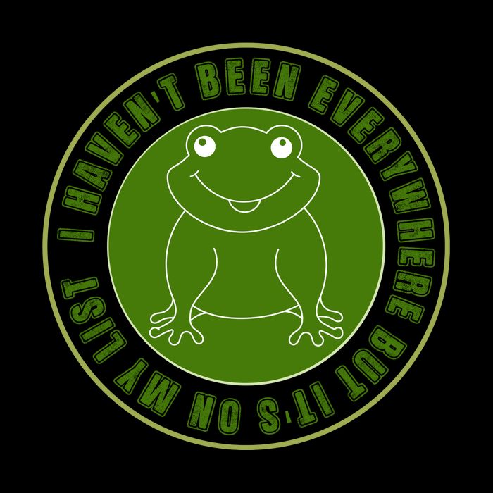 Kawaii Frog I Havent Been Everywhere But Its On My List Gift Drawstring Bag