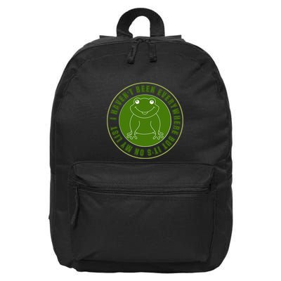 Kawaii Frog I Havent Been Everywhere But Its On My List Gift 16 in Basic Backpack