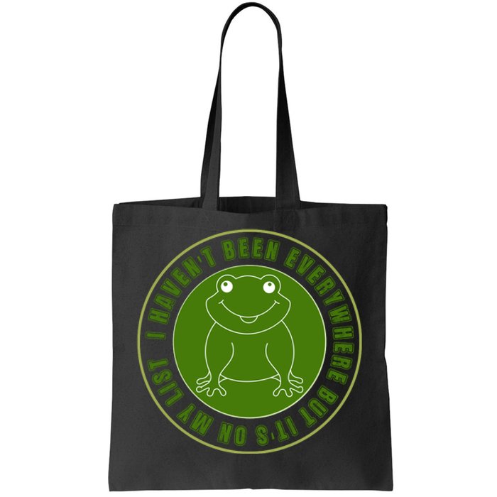 Kawaii Frog I Havent Been Everywhere But Its On My List Gift Tote Bag