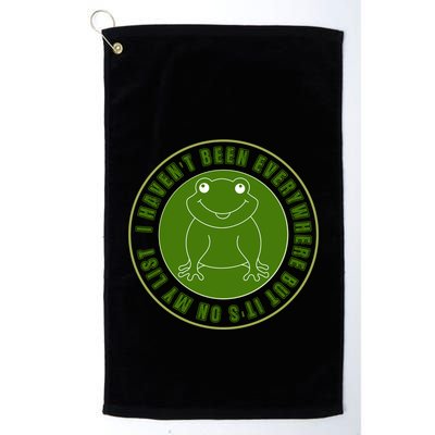 Kawaii Frog I Havent Been Everywhere But Its On My List Gift Golf Towel
