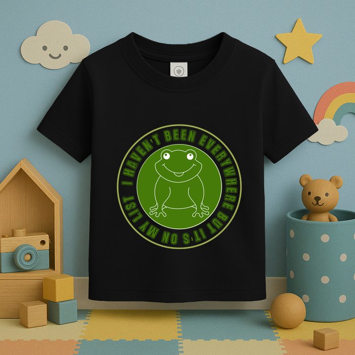 Kawaii Frog I Havent Been Everywhere But Its On My List Gift Toddler T-Shirt