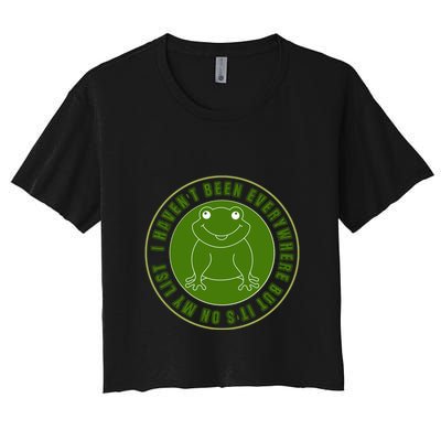 Kawaii Frog I Havent Been Everywhere But Its On My List Gift Crop Top