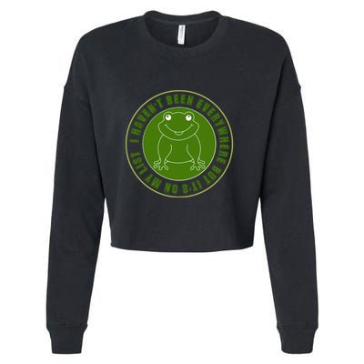 Kawaii Frog I Havent Been Everywhere But Its On My List Gift Cropped Pullover Crew