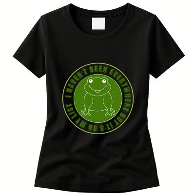 Kawaii Frog I Havent Been Everywhere But Its On My List Gift Womens T-Shirt