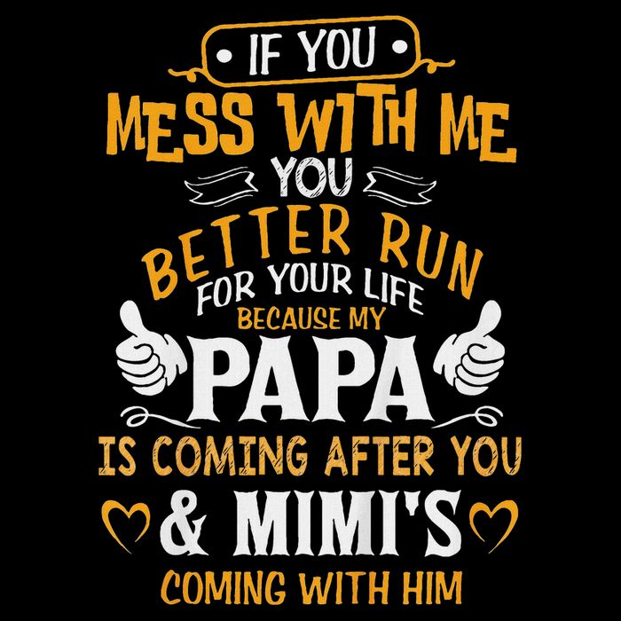 Kids Funny If You Mess With Me My Papa And Mimi Is Coming Wool Snapback Cap
