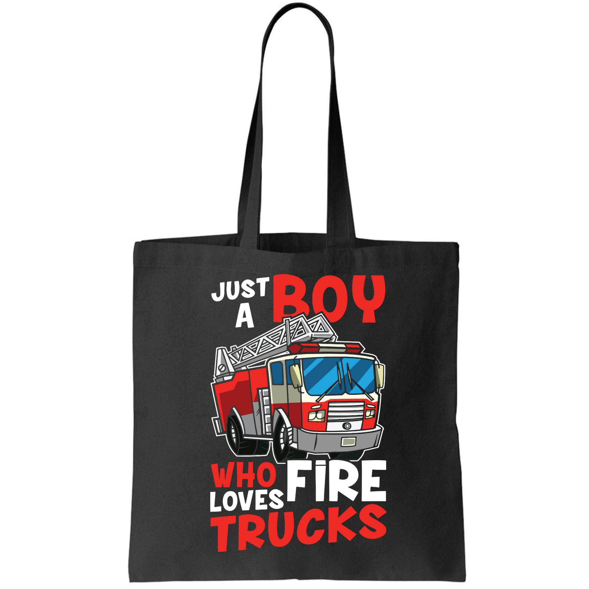 Kids Firefighter Just A Boy Who Loves Fire Trucks Bag
